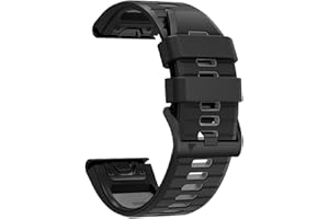 OUTVI 22mm watch band for garmin fenix 7 fenix 6 pro solar fenix 5 quick release dual color silicone watch band replacement for garmin instinct 2 solar forerunner 965 955 945 epix 2 pro