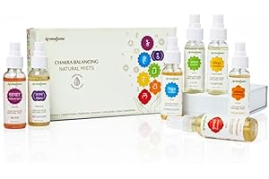 Aromafume 7 Chakra Natural Mist Gift Set 7x 50ml/1.7 fl oz | Aromatherapy Sprays for Meditation, Chakra Balance | Yoga & Reiki Gifts | Essential Oil Spray Set for Solar Plexus, Root Chakra & more