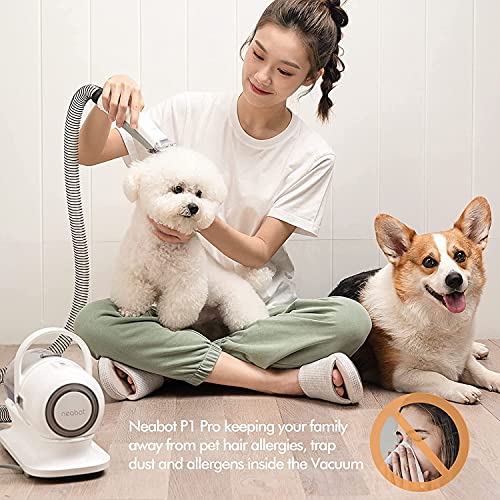 neabot P1 Pro Pet Grooming Kit & Vacuum Suction 99 Pet Hair