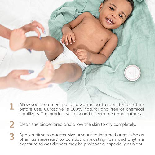 Curasalve Natural Diaper Rash Paste, Soothing Diaper Rash Cream for