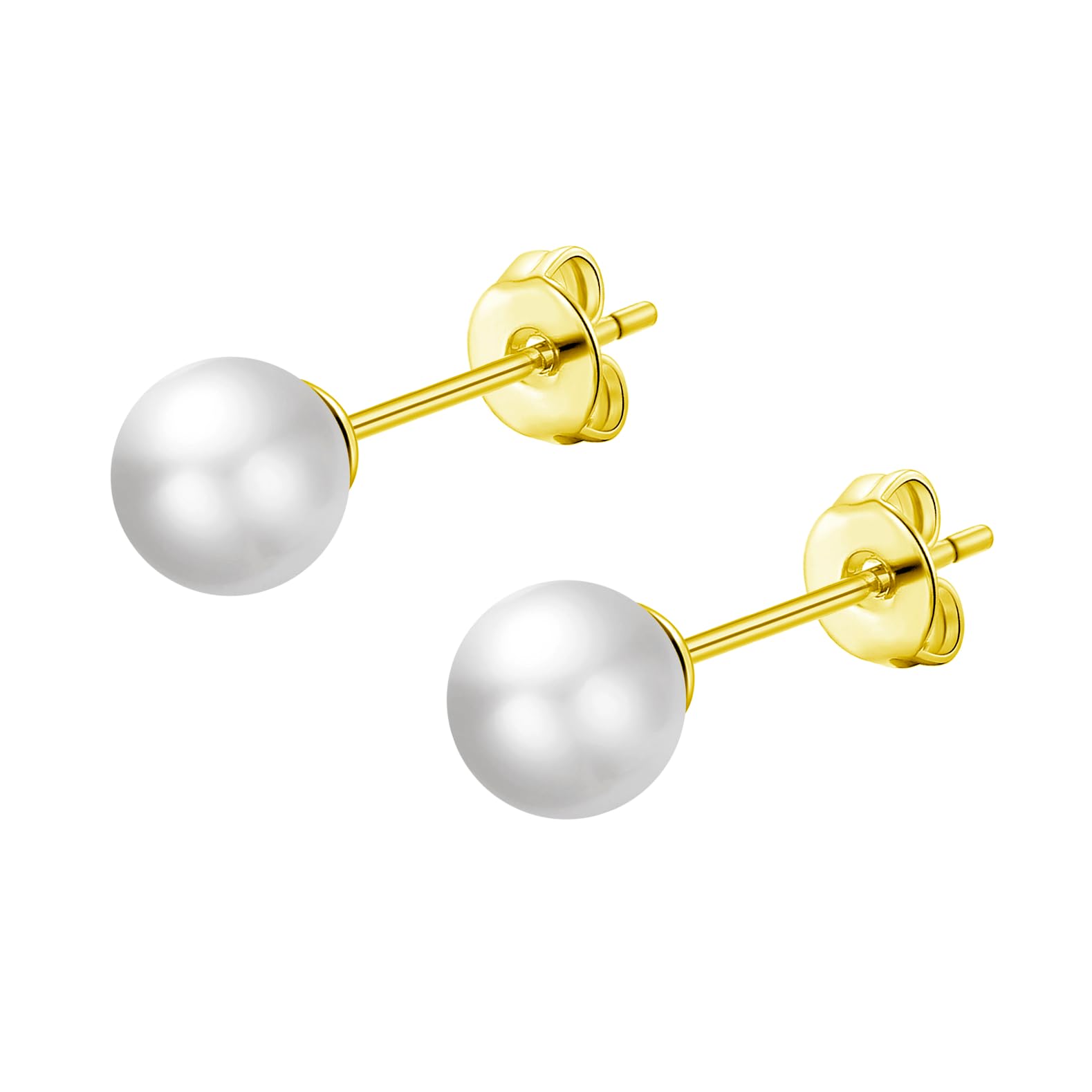 Philip Jones 18k Gold Plated Shell Pearl Earrings