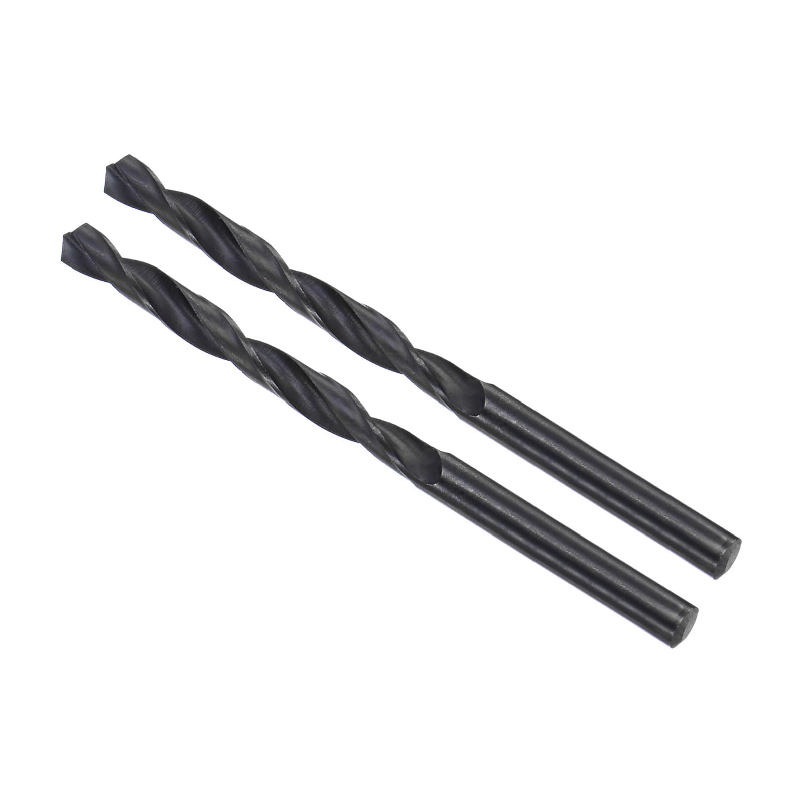 CoCud 6542 High Speed Steel Twist Drill Bits, 6.8mm Diameter 110mm Length, Black Oxide Straight Twist Jobber Drill Bit - (Applications: for Metal Woodwork Plastic Aluminum), 2-Pieces