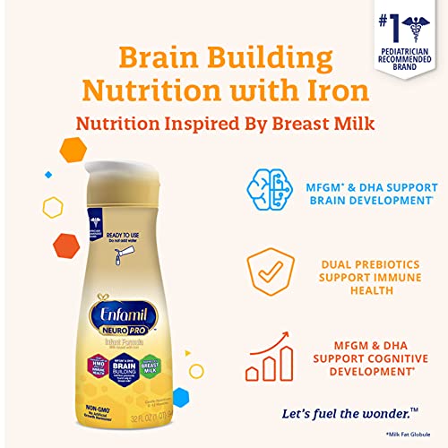 Enfamil NeuroPro Ready-to-Use Baby Formula, Ready to Feed, Brain and