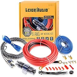 LEIGESAUDIO 8 Gauge Subwoofer Wiring Kit Ture 8 AWG