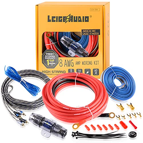 LEIGESAUDIO 8 Gauge Subwoofer Wiring Kit Ture 8 AWG