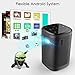 Projector Portable 4500 Lumens DLP 1080P Supported Video Projector Audio 200″ Home Theater Outdoors Gaming Mini Projectors BT WiFi Type-C HDMI USB SD Built-in Stereo Speakers- Blackthumb 2