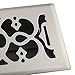 Accord AMFRSNV410 Victorian Floor Register, 4-Inch x 10-Inch(Duct Opening Measurements), Satin Nickel