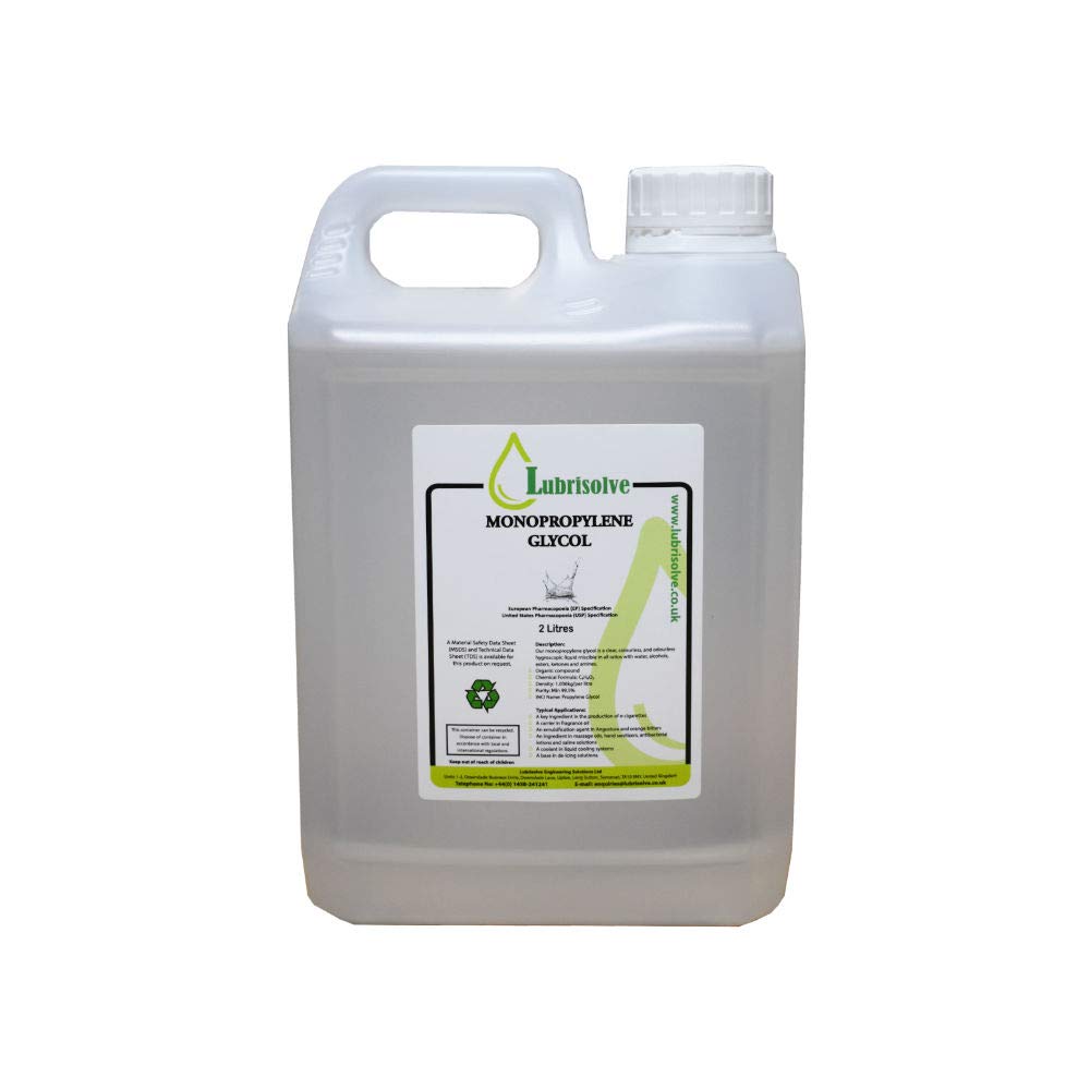 2 litres Monopropylene Glycol (PG) USP/EP GRADE min. 99.5% pure (2 litres)