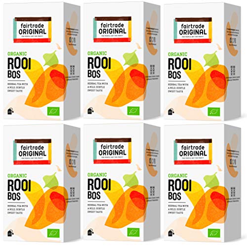 Rooibos Tee von Fairtrade Original | 120 Teebeutel | Set 6 x 20 Beutel = 210 g | 100% Roibusch im Beutel | Bio und Fair…