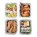 XIAFEI 1LB Takeout Foil Pans with Lids(50 Pack), Recyclable Food Storage,Disposable Aluminum Foil for Catering Party Meal Prep Freezer Drip Pans BBQ Potluck Holidays- 5.5