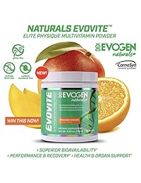 Polvo Evogen Evovite de vitamina natural y polvo mineral con minerales quelados, beta-alanina y...