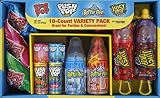 Bazooka Candy Brands, Lollipop Variety Pack w/ Assorted Flavors of Ring Pop, Push Pop, Baby Bottle Pop, and Juicy Drop Pop (18Count Box)-Gift box
