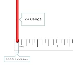 BNTECHGO 24 Gauge Silicone Wire red and Black Each