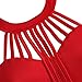 Rela Bota Women's Bodycon Sleeveless Hatler Zipper Sexy Party Midi Dress Clubwear X-Large Red