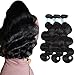 BLY Hair 8a Grade Virgin Brazilian Body Wave Hair 3 Bundles 100% Unprocessed Human Hair Weave Extensions Weft Natural Color, Full Head, 100g/pcs (16 18 20)