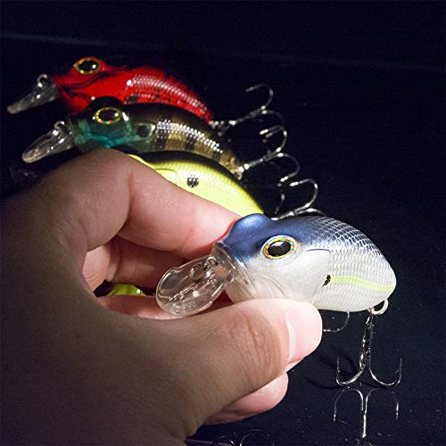FOVONON Frog Hard Bait Floating Wobblers 5pcs/Set Fishing Lures Topwater Artificial Bait Pike Fishing Tackle Crankbait (F131)