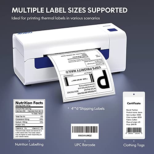 AOBIO 4x6 Bluetooth Thermal Label Printer Shipping Label Printer for