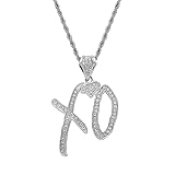 Unise High Hip Hop XO Letter Pendant Necklace For