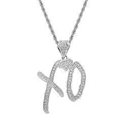 Unise High Hip Hop XO Letter Pendant Necklace For