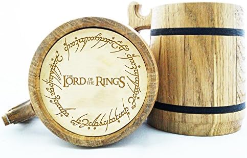 Lord Of The Rings Mug / LOTR Mug / Lord Of The Rings Gift / Wood Beer Mug / Engraved Mug / Personal Gifts for Men / Beer Tankard K67