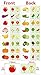 Baby Infant 32pcs Flash Card Jigsaw cognition puzzle Shape Matching Puzzle Cognitive Learning Early Education Card Learning Toys in a Box - Fruits & vegetables