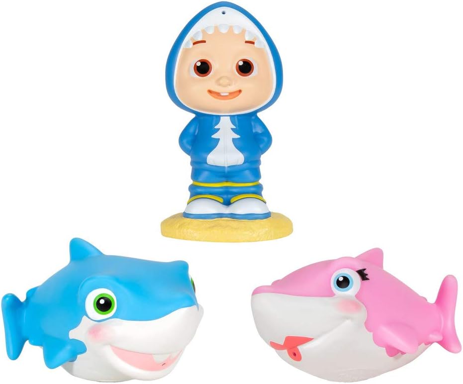 Cocomelon Bath Squirters (2 Shark & JJ), Blue, Small - Image 3