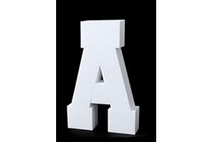 CALCASTLE CRAFT 23'' H Free Standing 2'' Thick EPS Foam Letters Bottom Stable Wind Resistant for Party Signs and Games (Letter A)