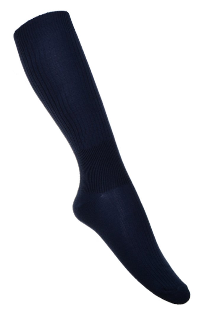 WB SOCKS Cotton Anti-Dvt Flight Socks Navy Blue Uk Shoe Size 3-6