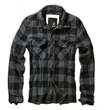 Brandit Men's Check Shirt Black / Grey size L
