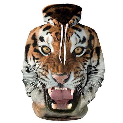 Men's Autumn Spring Fashion 3D Printing Hoodie Hooded Loose Long Sleeve Top