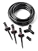 Gardeners Supply Company Snip-n-Spray Garden & Landscape Sprinkler System | Adjustable Outdoor Garden Irrigation System with 50 ft Hose, 3 Rotor Sprinklers, 3 End Caps, 1 Hose Coupler & 1 Y-connector