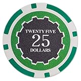 Brybelly Eclipse Poker Chips Heavyweight 14-gram Clay Composite - Pack of 50 ($25 Green)