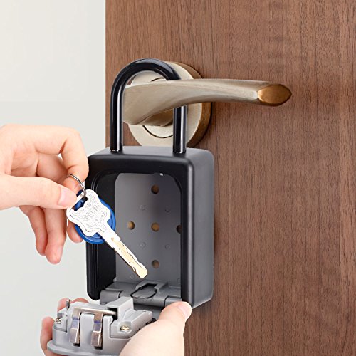 image for Naouis 5 Key Lock Box, Car Key Lock Box with 4- Digit Combination Lock