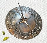 Brass Constellations Sundial - 12" inches Wide