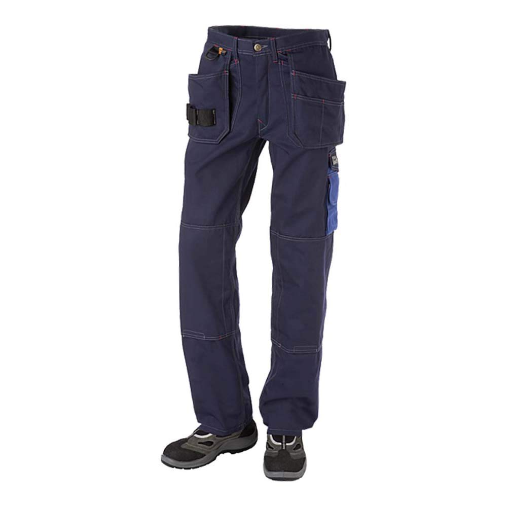 J.A.K. 920446B076 Series 9204 65% Polyester/35% Cotton Trousers with Hanging Pockets, Navy/Royal Blue, 44 L (30/35) Size