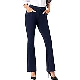 viehunt Womens Straight Leg Stretchy Dress Work Pants Business Office Casual Slacks with Pockets