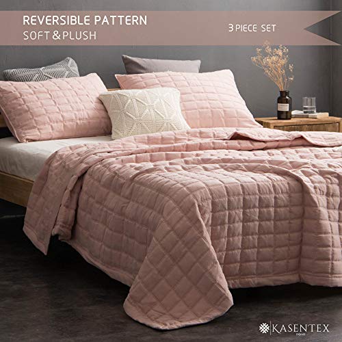 KASENTEX QuiltBeddingCoverletBlanketSet, Machine Washable, Ultra
