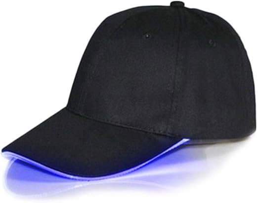 baseball cap with led lights in brim