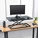 EleTab Standing Desk Converter, 42 Inches Stand up Desk Riser, Adjustable Height Computer Workstation Black