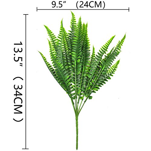 image for Bird Fiy 4Pcs Artificial Shrubs Boston Fern Bush Plant Greenery Bushes