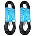 MCSPROAUDIO 2 Pack 50 Foot FT 3 Pin XLR Mic Microphone Cable Male to Female Balanced & Shielded Cables