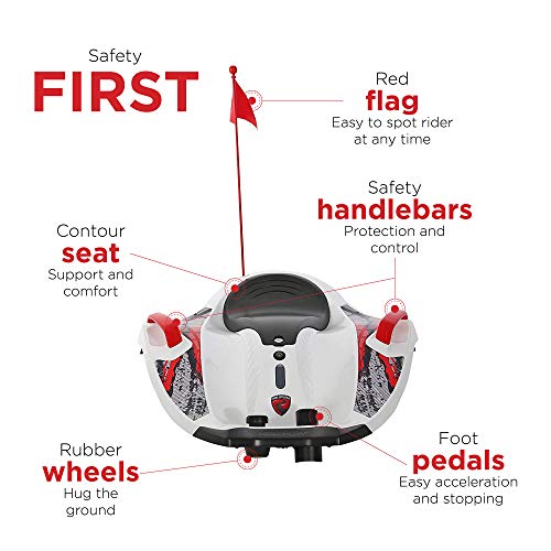 Rollplay 12V Nighthawk Electric Ride-On Toy For Ages 6 & Up - Battery-Powered Kid's Ride-On For Boys & Girlsup To 6 mph- White