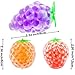 JM 4 Pack Fruit Anti Stress Relief Jelly Water Beads Rainbow Squishy Grape Ball Autism Mood Squeeze Kid Toy Gift