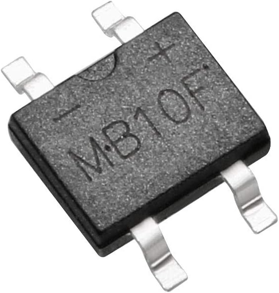sourcing map 80 Pcs MB10F46MIL 4 Terminals Surface Mounted Devices Bridge Diode Rectifier 94V 0.8A