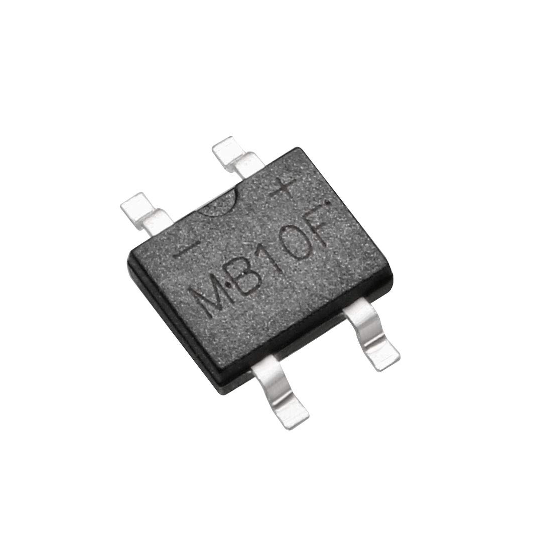 sourcing map 80 Pcs MB10F46MIL 4 Terminals Surface Mounted Devices Bridge Diode Rectifier 94V 0.8A