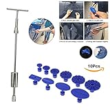 VTOLO Car Dent Repair Tools Dent Lifter Paintless Removal Kit PDR Puller Grip PRO Slide Hammer T-Bar Tool + 10pcs Glue Puller Tabs for Vehicle SUV Car Auto Body Hail Damage Remover