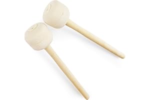 AOUKAR 2Pack Marching Bass Drum Mallets，Timpani Mallets Percussion - Snare Drum Sticks Accessories