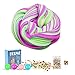 Toysoph Premium Fluffy Slime Kit – 7 Oz Stress Relief Faint-Candy Scent Sludge – Blue Pink Purple Green