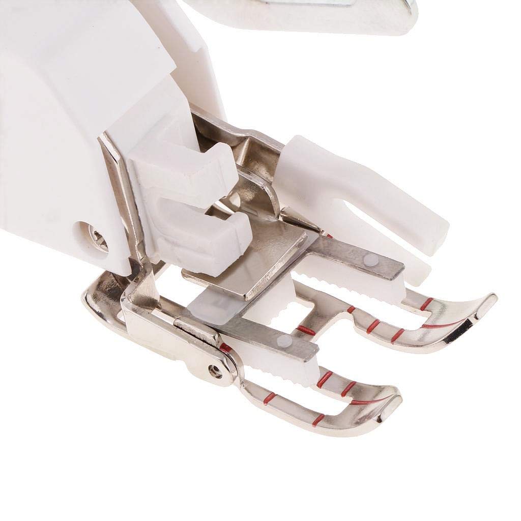 YEQIN Open Toe Walking Foot W/Guide for Quilting and Sewing - Stitch Through Multiple Layers and Match Prints - Compatible with Low-Shank Sewing Machine | Brother, Singer, Janome, Babylock & More