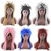 Women's 80's to the Maxx Spiky Rocker Wig Rock Star Black Straight Spiked Wig Cosplay Wigs Party Hair for Black Women